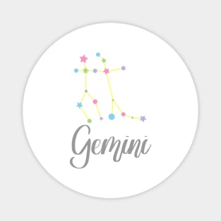 Gemini Zodiac Constellation in Pastels Magnet